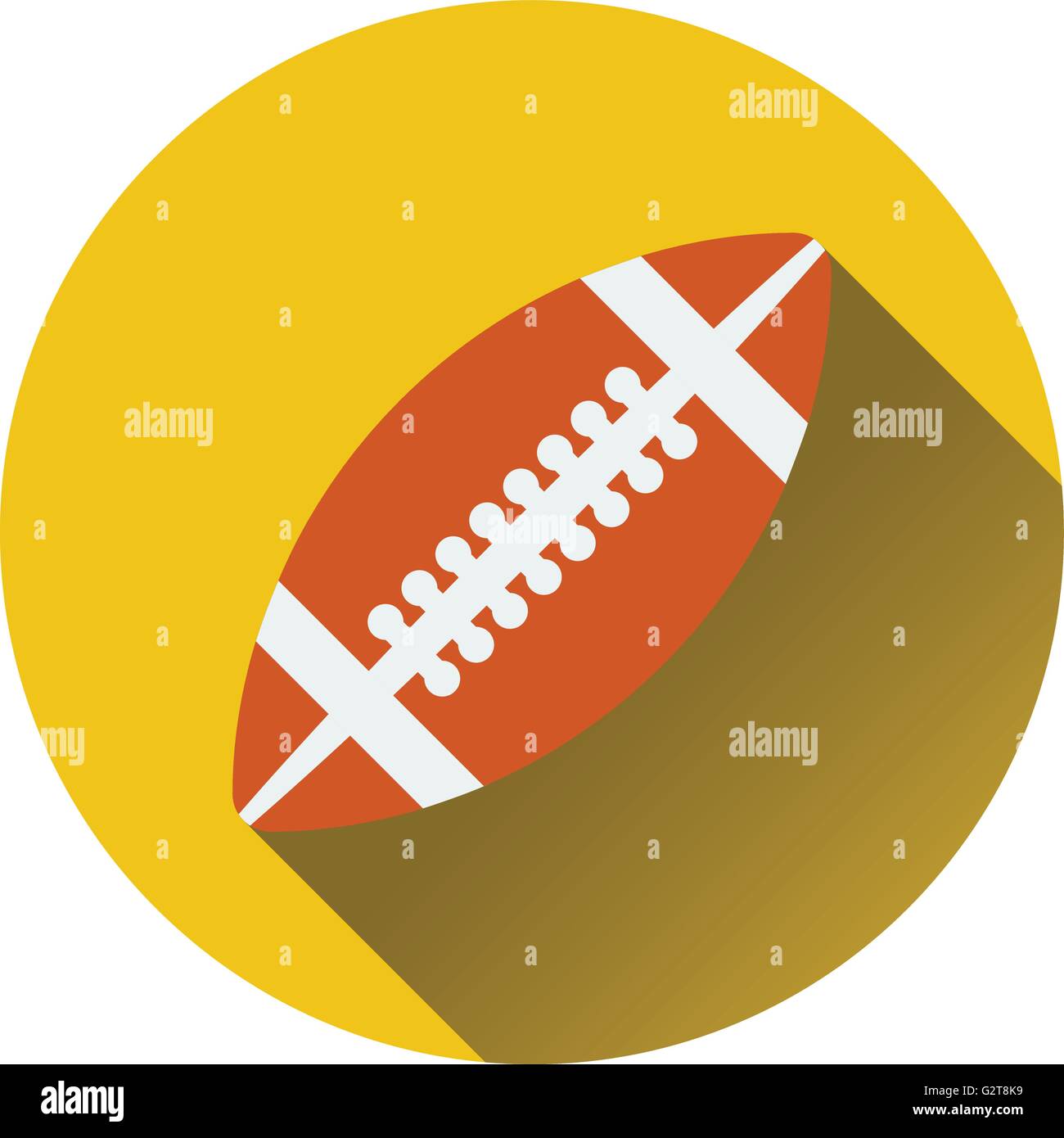Flat design icon of American football ball in ui colors. Flat design ...