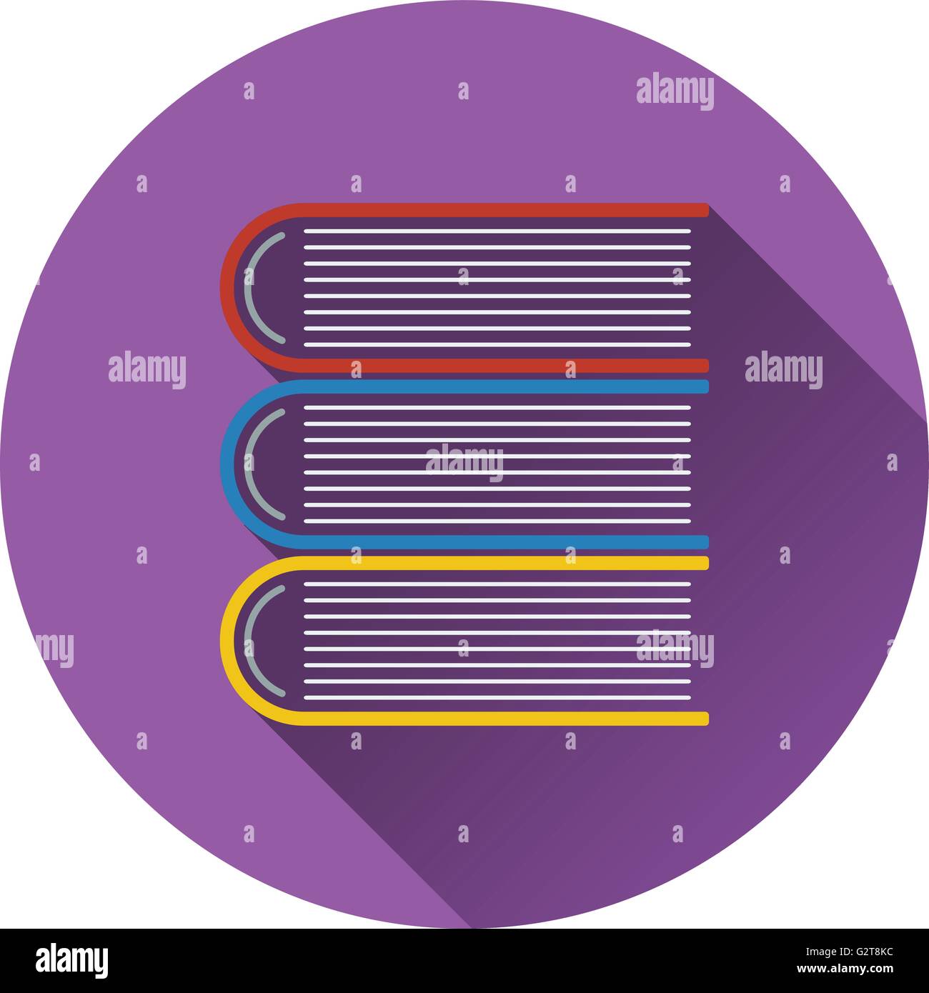 Flat design icon of Stack of books in ui colors. Flat design. Vector ...