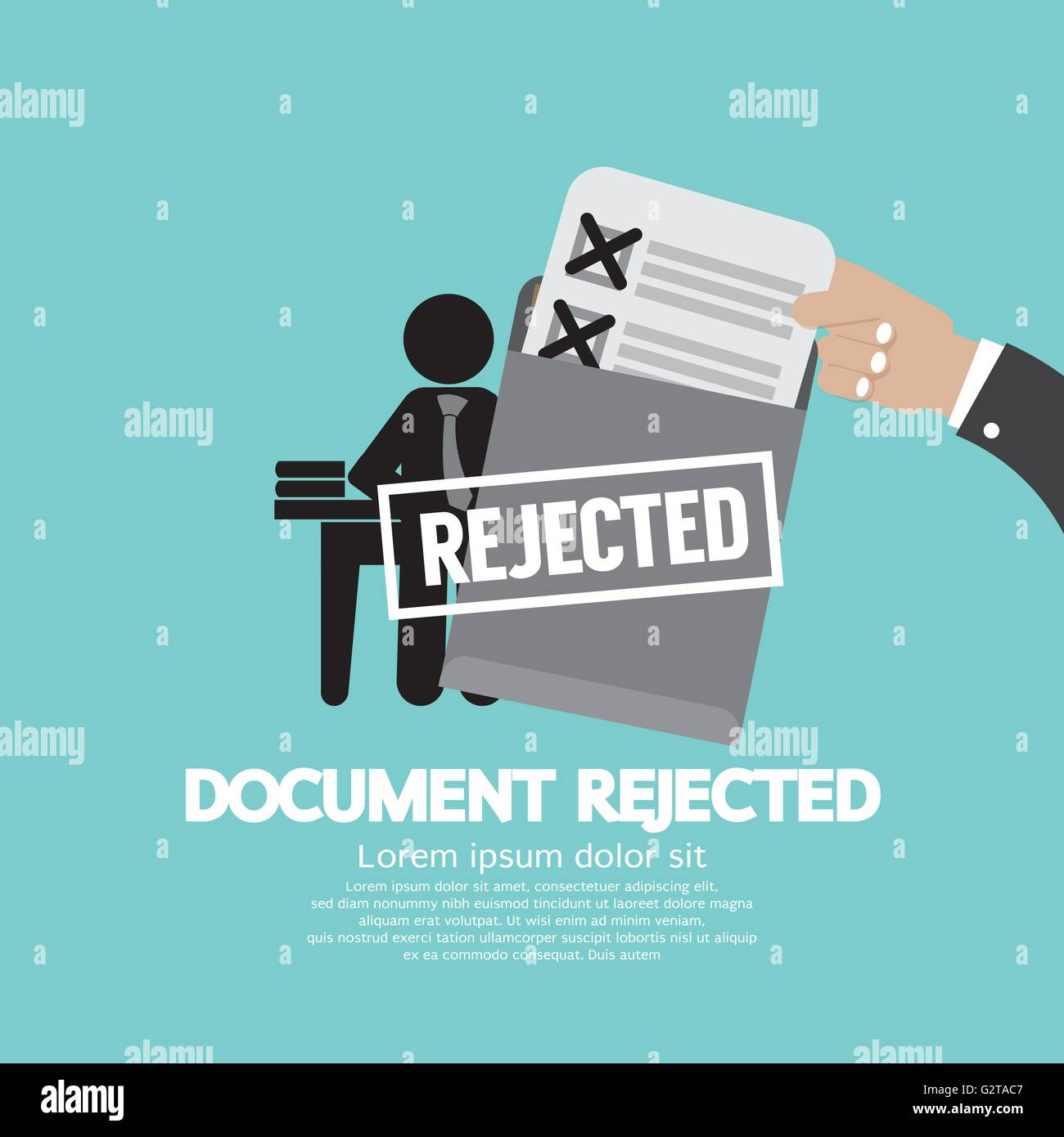 document-rejected-vector-illustration-stock-vector-image-art-alamy