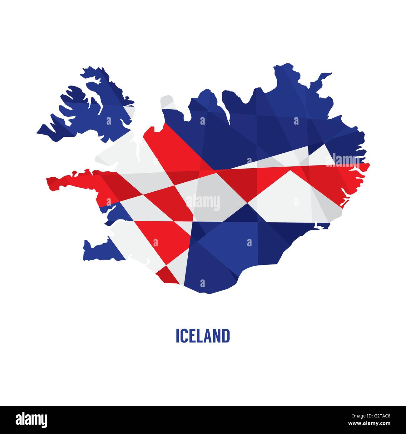 Geometric Map of Iceland Vector Illustration Stock Vector Image & Art ...