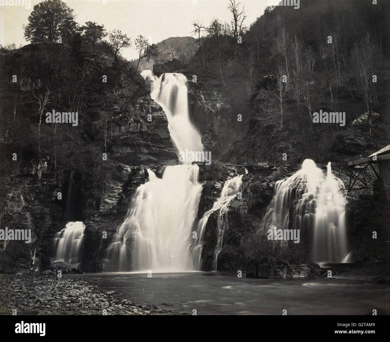 Adolphe Braun - Falls of the Reichenbach - Stock Photo
