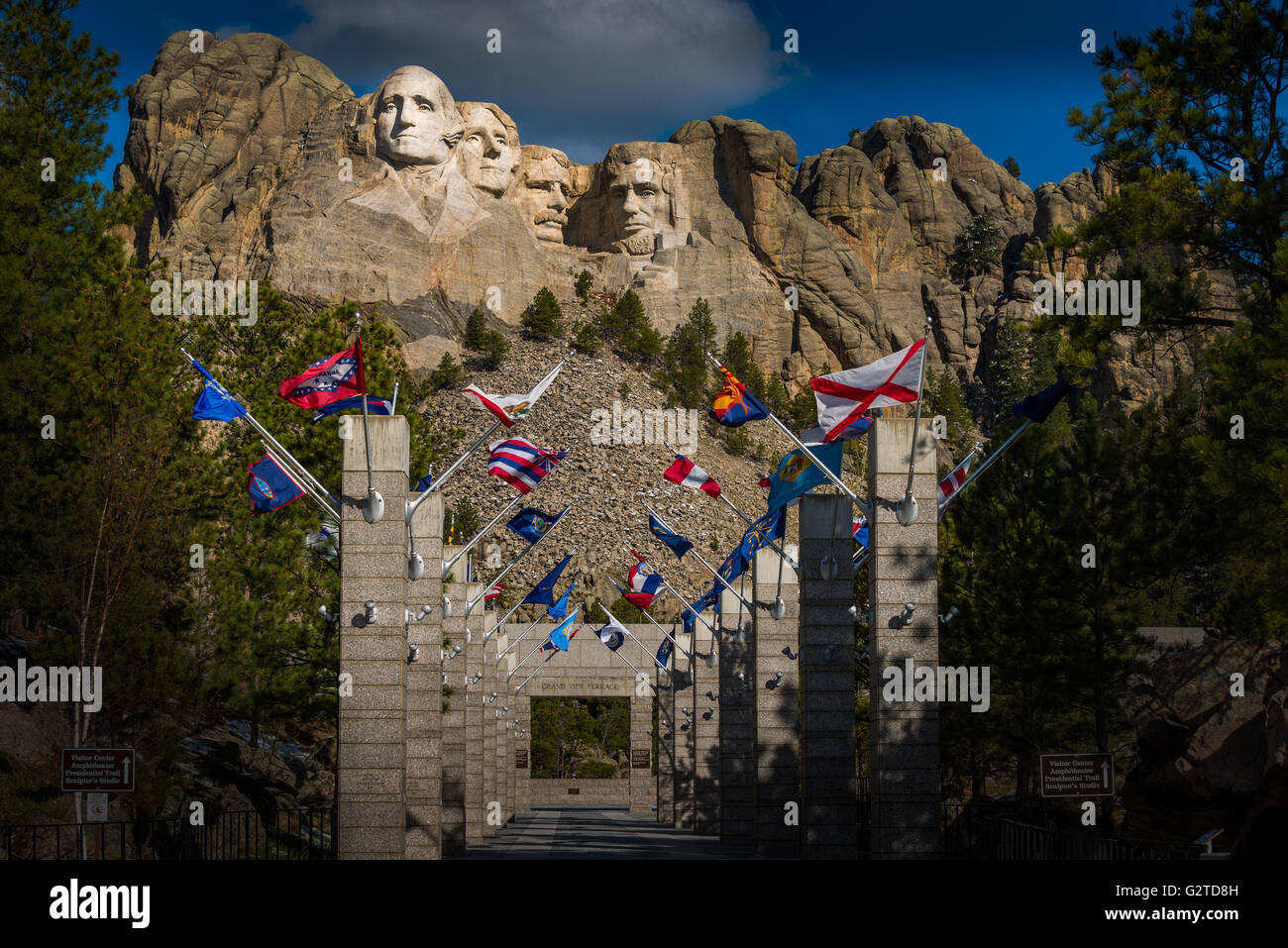 Grand View Terrace, the Avenue of Flags display Stock Photo Alamy