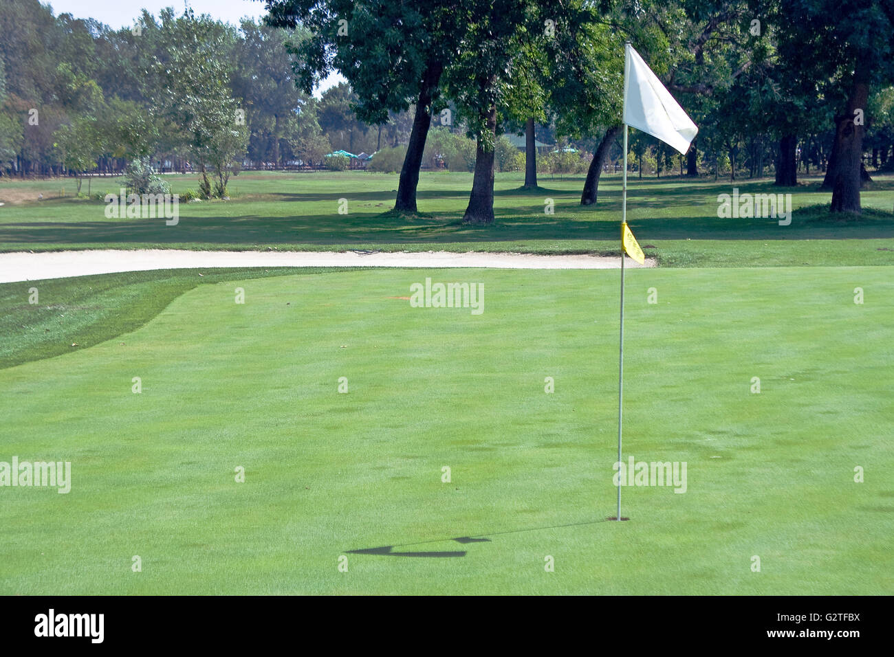 Golf flag waving Stock Photo - Alamy