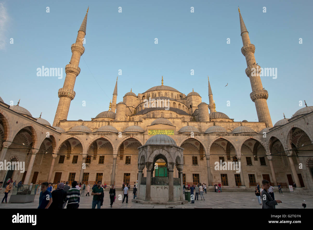 Blue Mosque, Sultan Ahmet Camii in Istanbul. The Sultanahmet square is ...