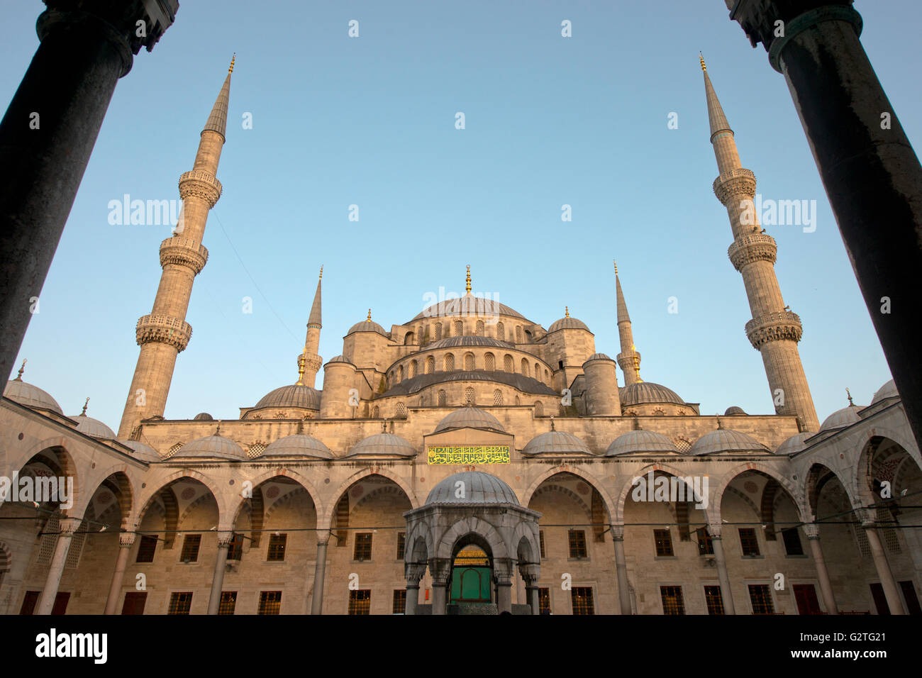 Blue Mosque, Sultan Ahmet Camii in Istanbul. The Sultanahmet square is ...