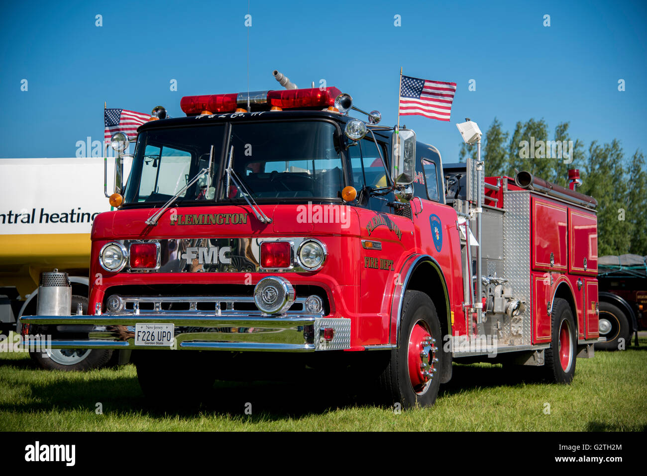 American Fire Truck at The Royal Bath & West Show 2nd June 2016 Stock Photo