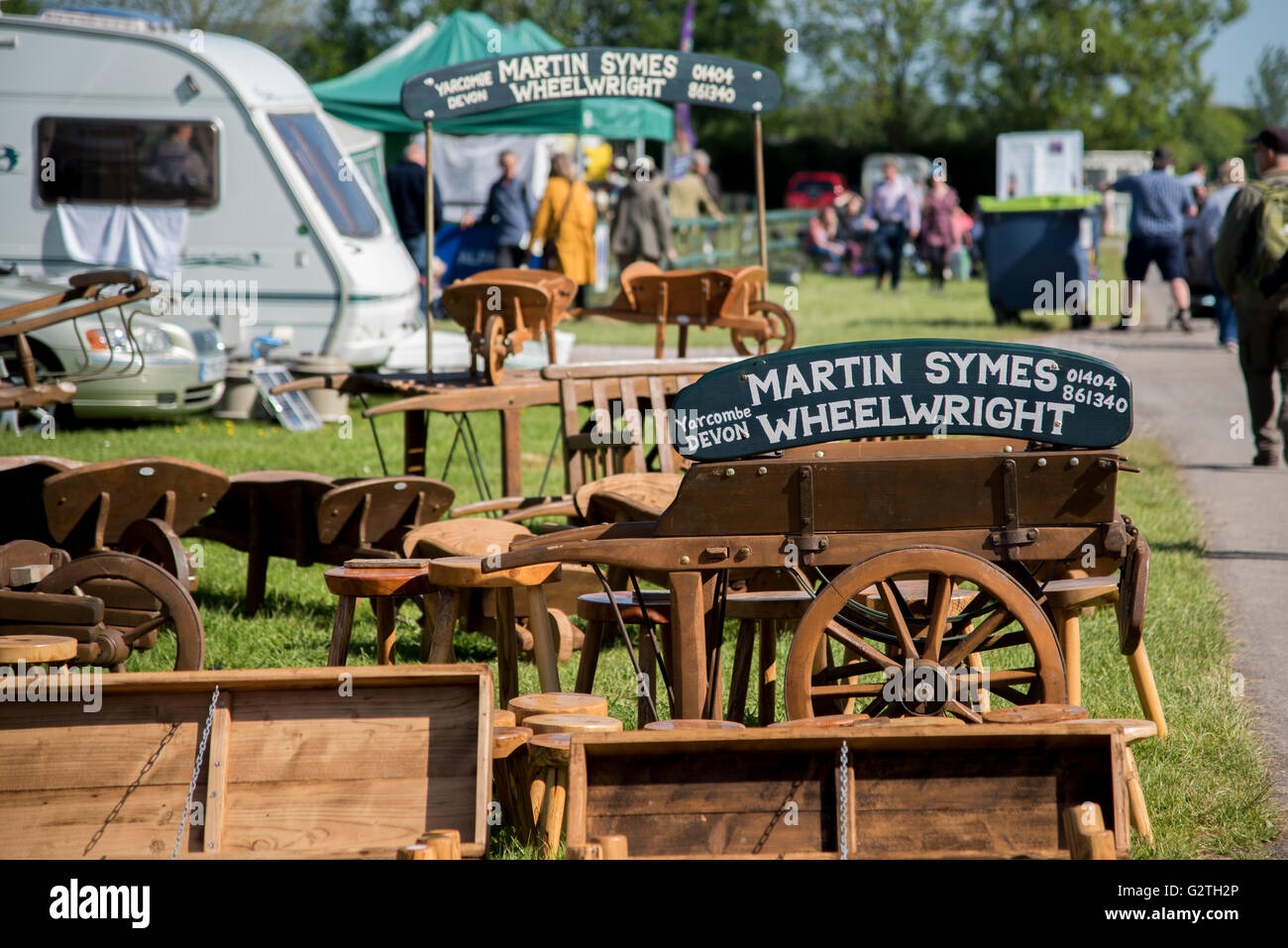 Wood Craftsman at The Royal Bath & West Show 2nd June 2016 Stock Photo