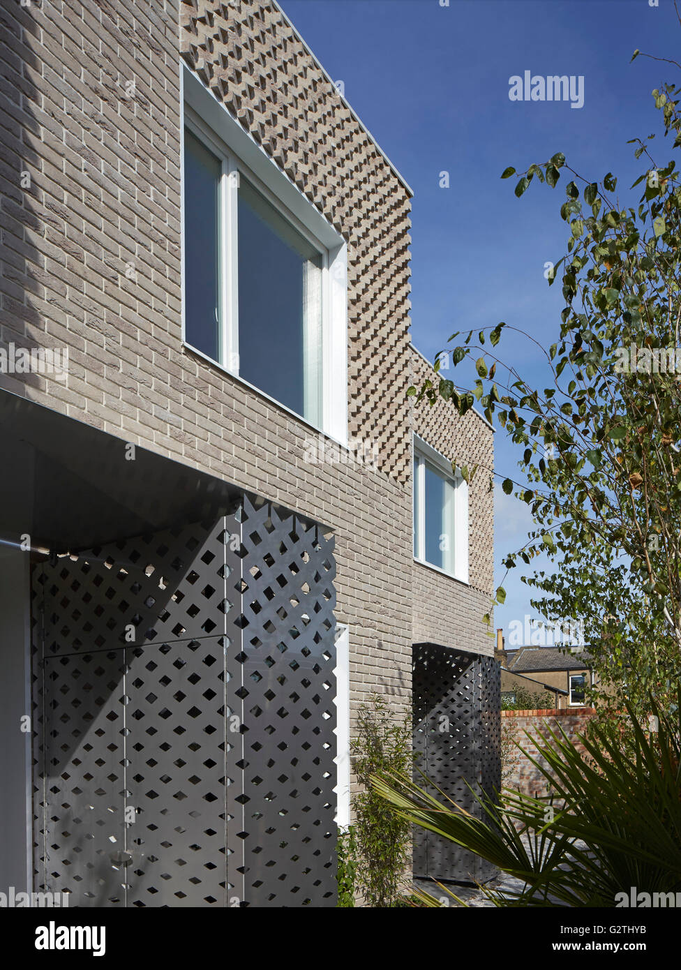 Side view of rear units. Hindman's Yard, London, United Kingdom