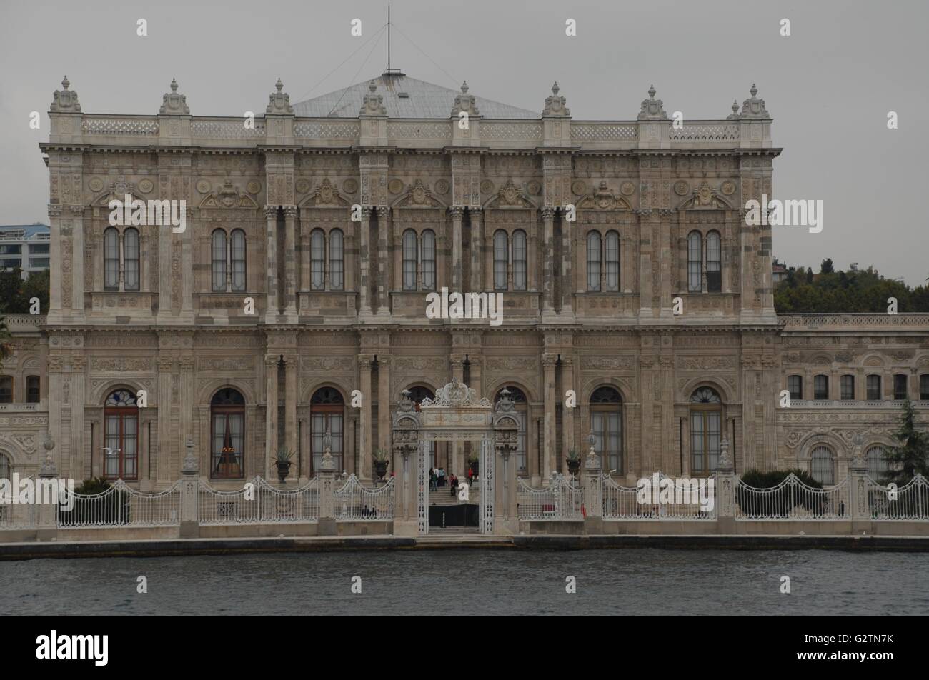 Waterside mansion at the Bosphorus-Istanbul/Turkey. Stock Photo