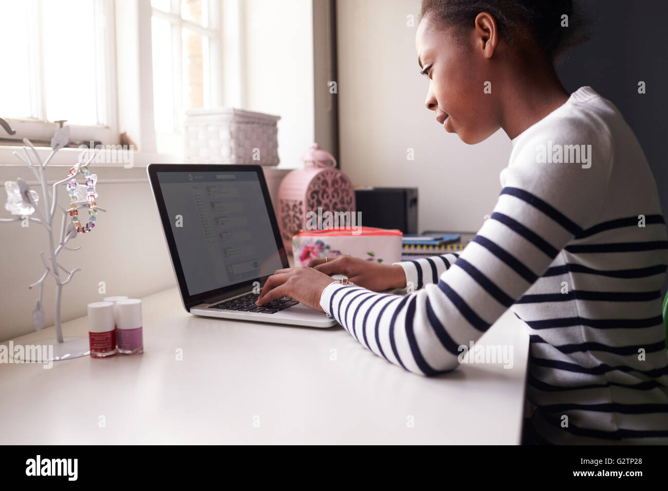 Teenage Girl Bedroom Desk Stock Photos Teenage Girl Bedroom Desk