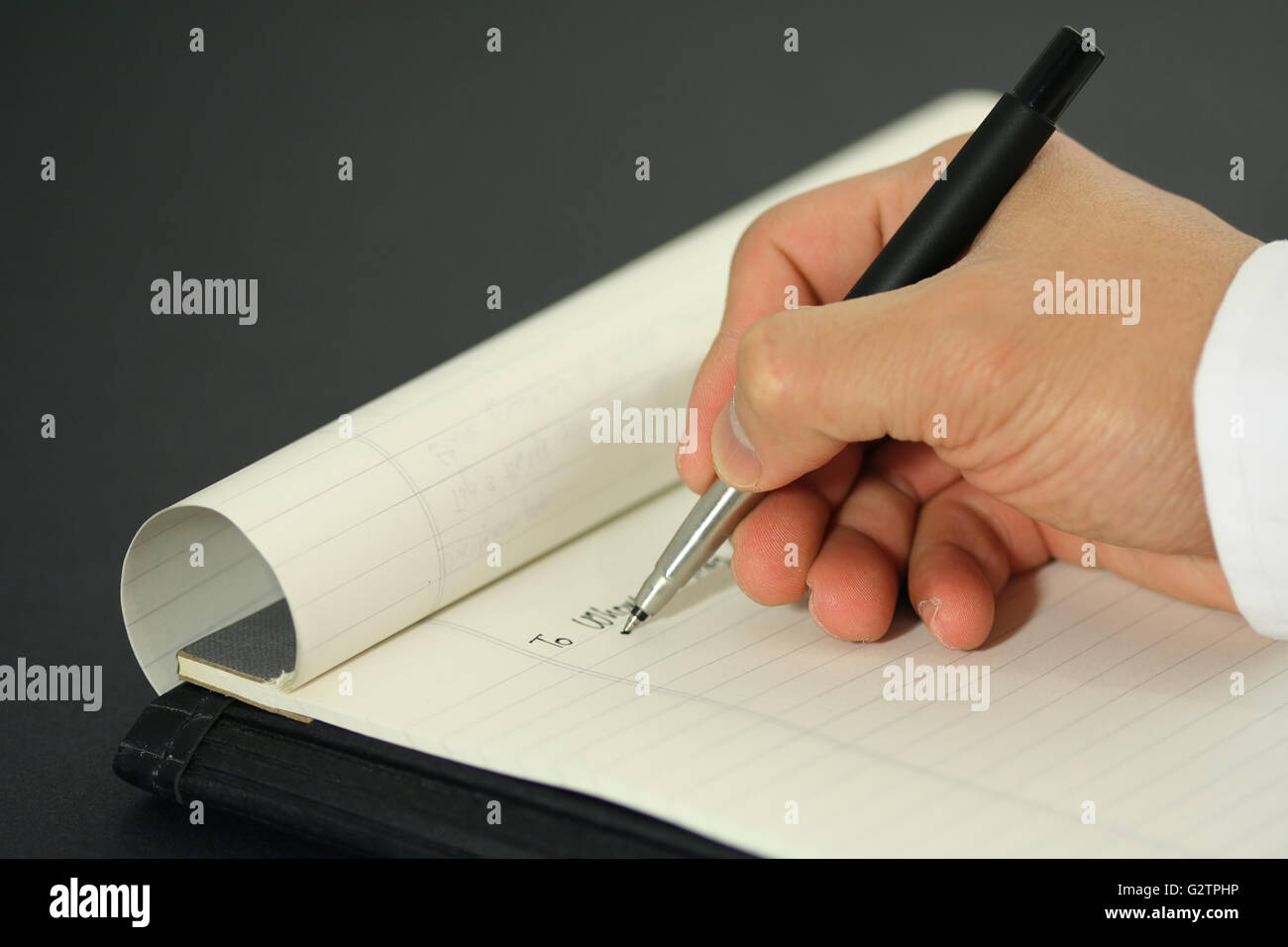 A businessman writing a business letter Stock Photo - Alamy