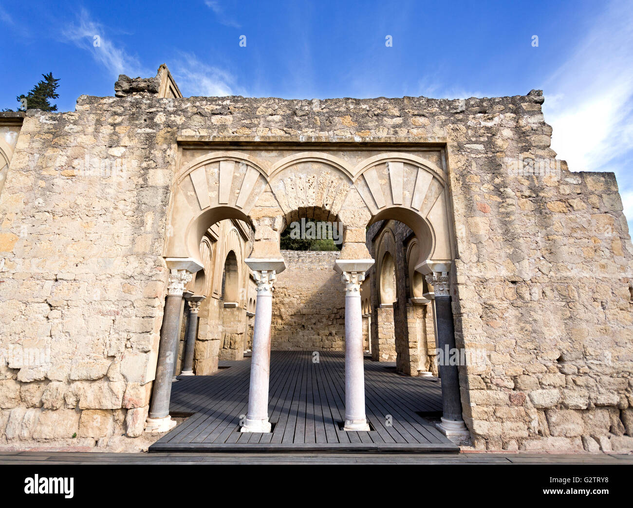 Entrance To The Upper Basilica Hall At Medina Azahara Medieval Palace 