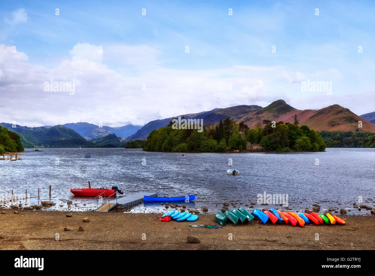 Keswick, Derwentwater, Lake District, Cumbria, England, UK Stock Photo