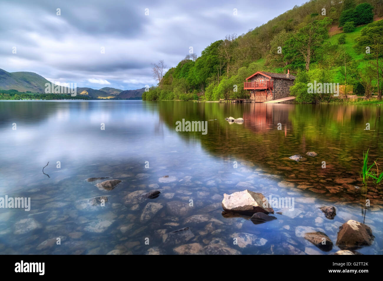 Pooley Bridge, Ullswater, Lake District, Cumbria, England, UK Stock Photo