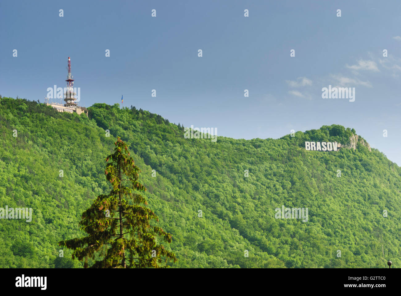 Tampa Mountain, Romania, Transilvania, Transylvania, Siebenbürgen (Transsilvanien) , Brasov (Kronstadt) Stock Photo
