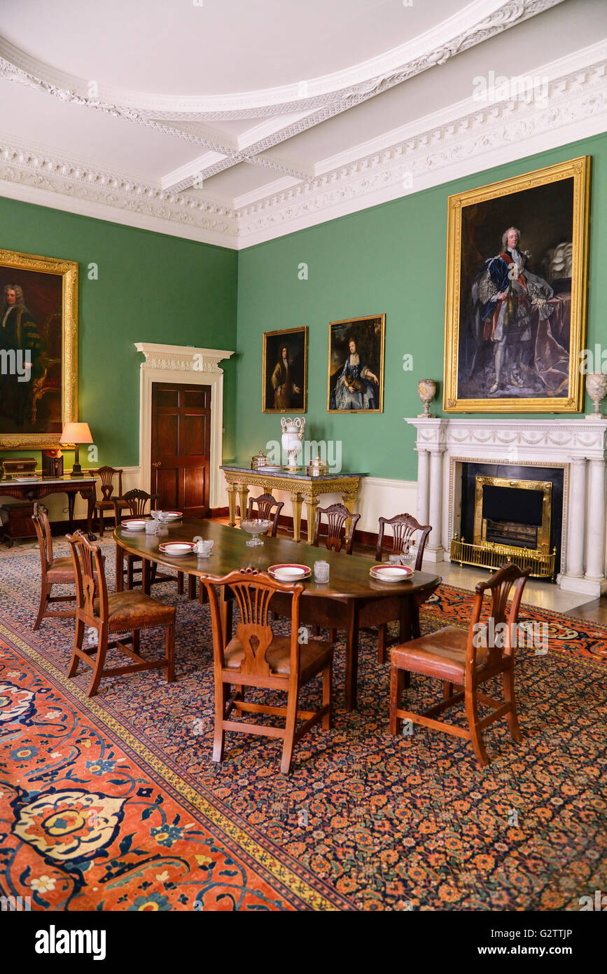 Ireland, County Kildare, Celbridge, Castletown House, The Dining Room