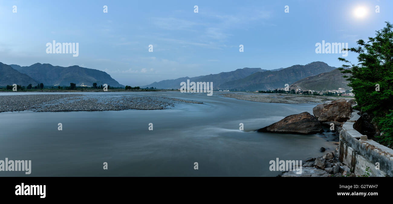 Panoramic view of Swat Valley, Pakistan Stock Photo