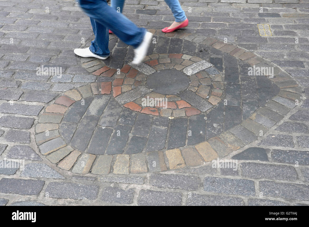 Scotland, Edinburgh, Heart of Midlothian. Stock Photo