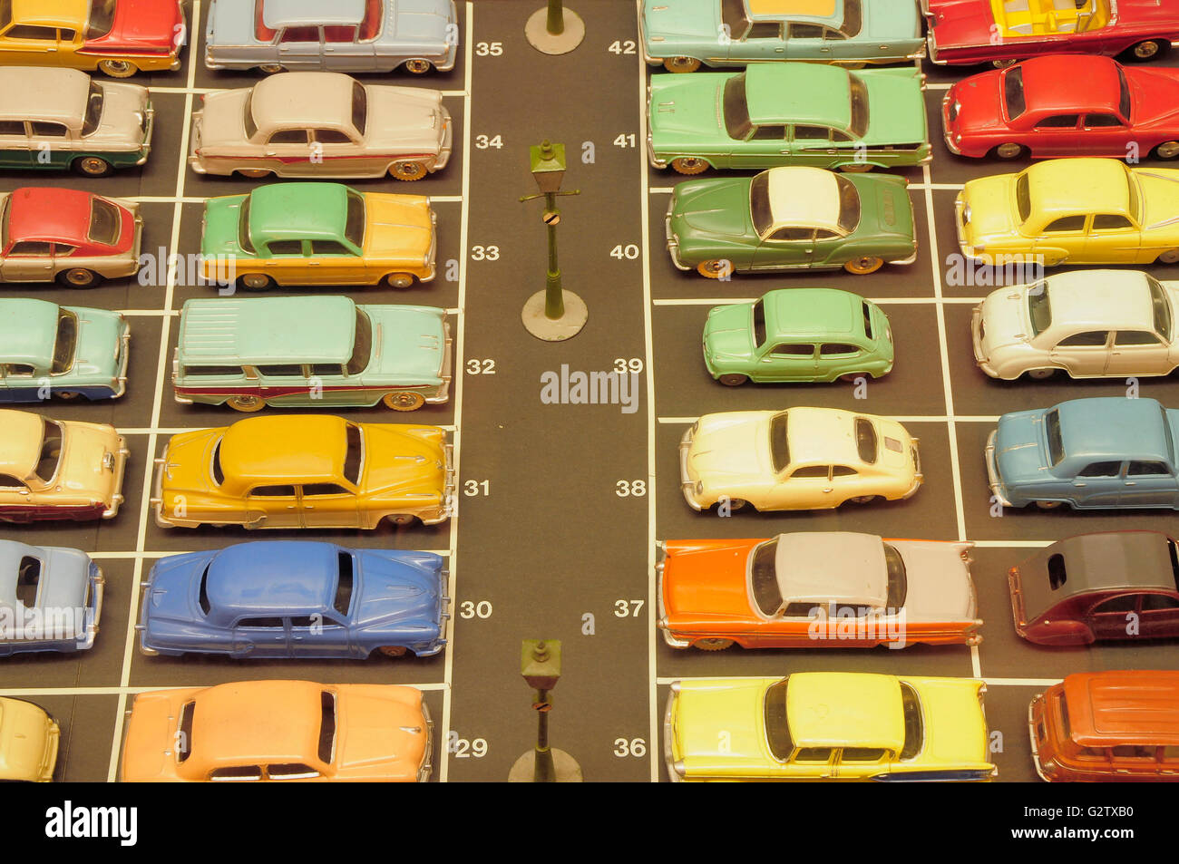 Scotland, Edinburgh, Museum of Childhood, car collection. Stock Photo