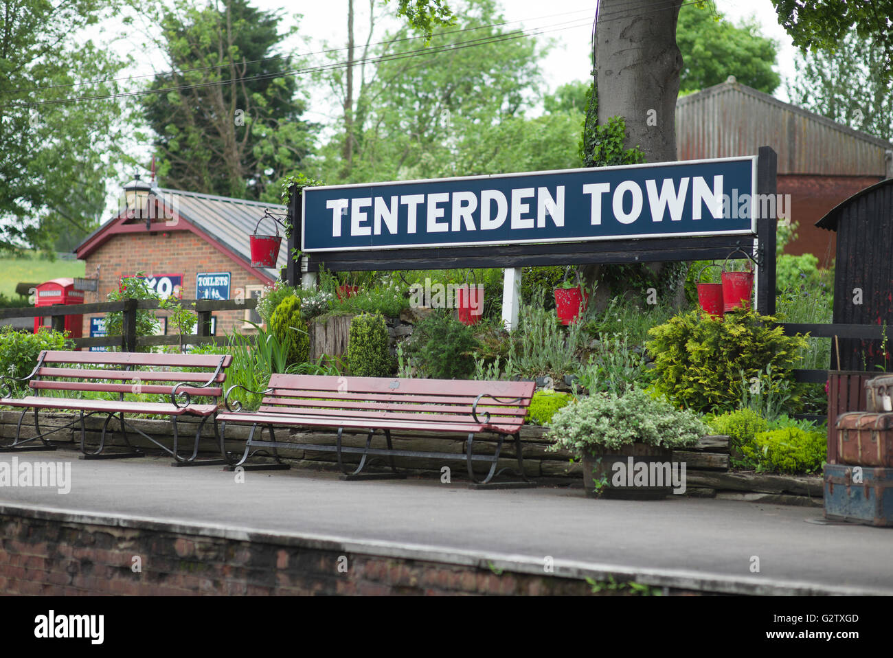 Tenterden town railway station Kent Stock Photo