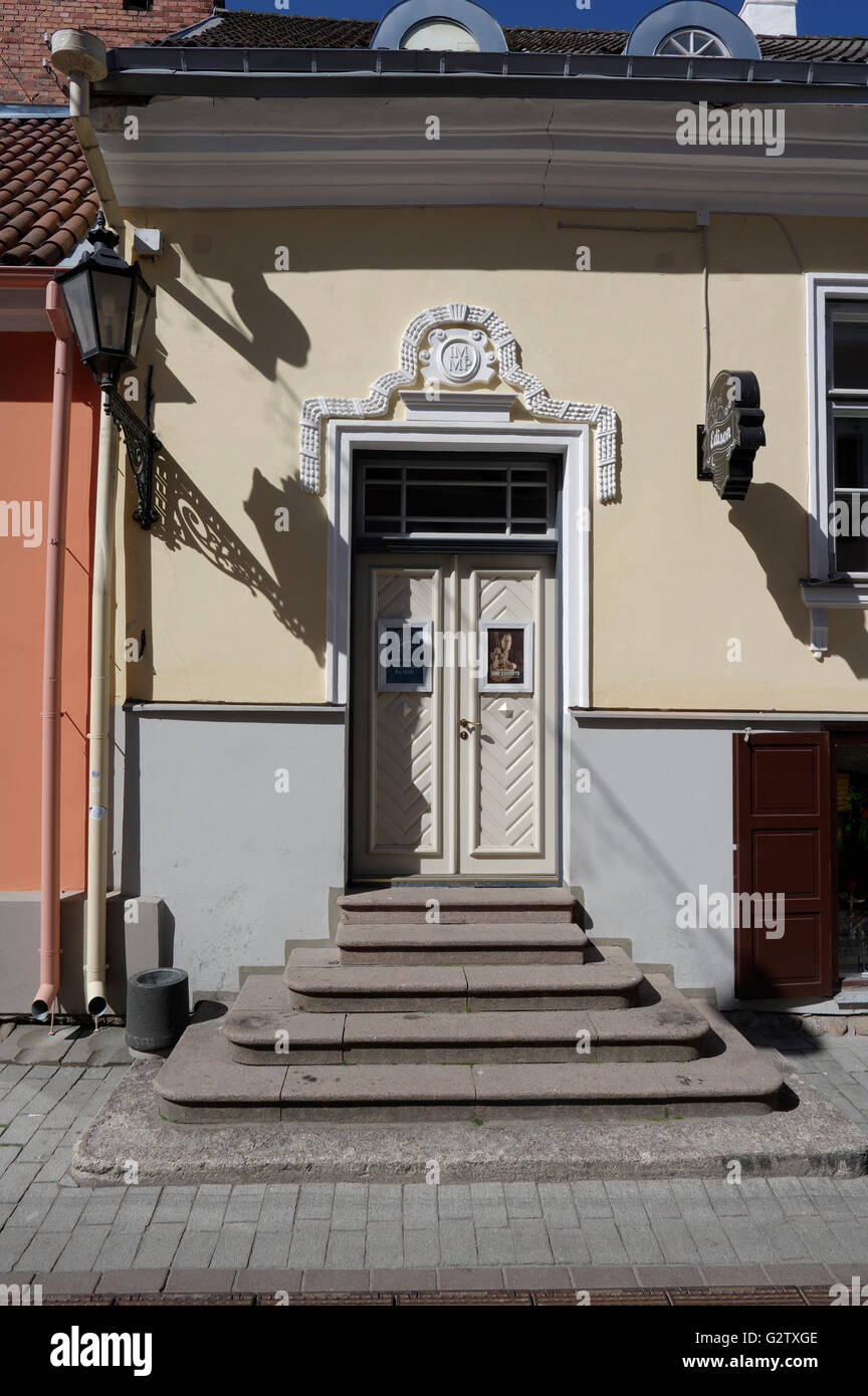 Historical door in Rüütli street 12, Tartu Estonia Stock Photo