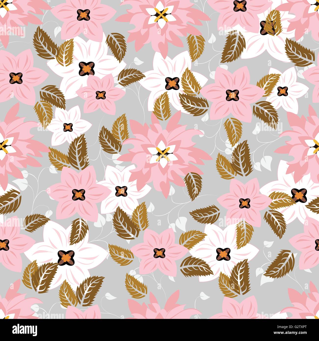 seamless flowers pattern Stock Vector Image & Art - Alamy