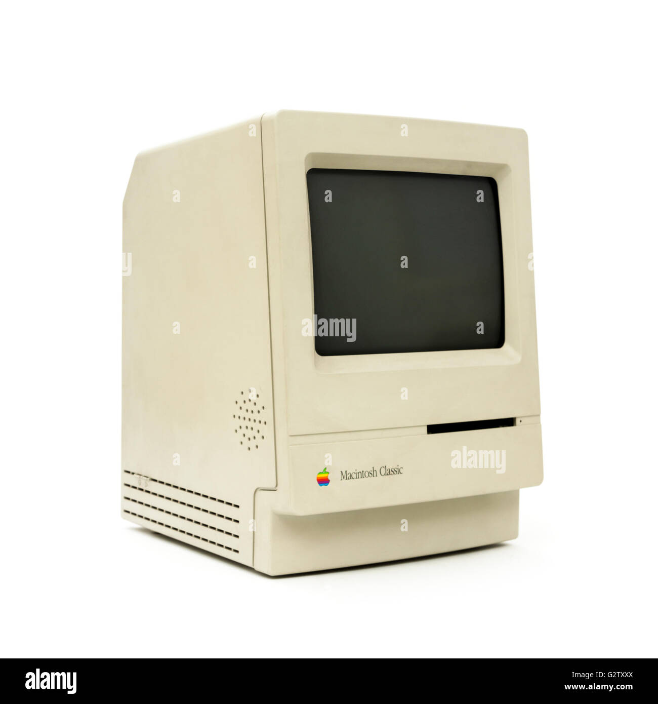 Vintage (1990) Apple Macintosh Classic M0420 computer. Stock Photo