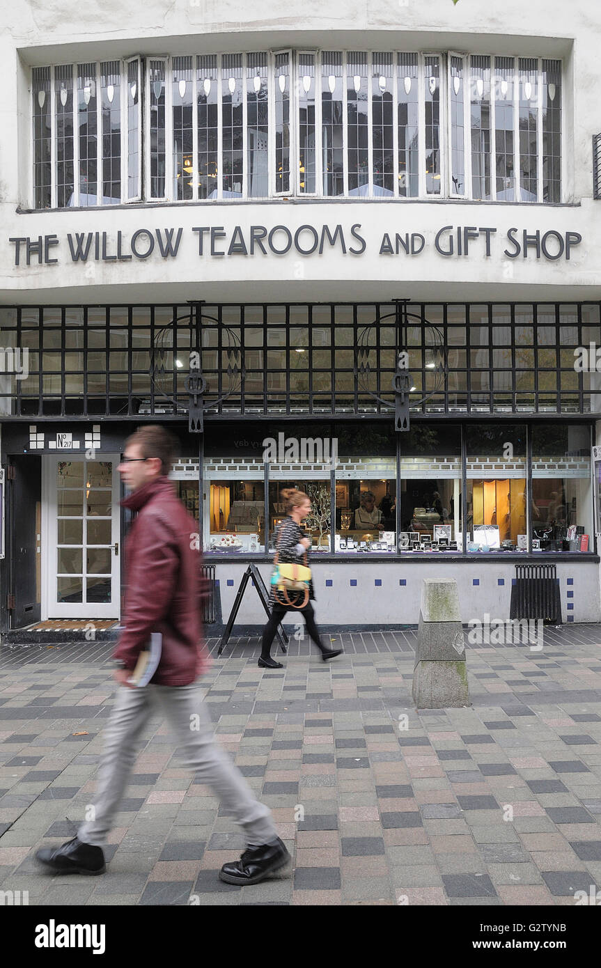 Scotland, Glasgow, Mackintosh Glasgow, The Willow Tearooms, Sauchiehall Street. Stock Photo