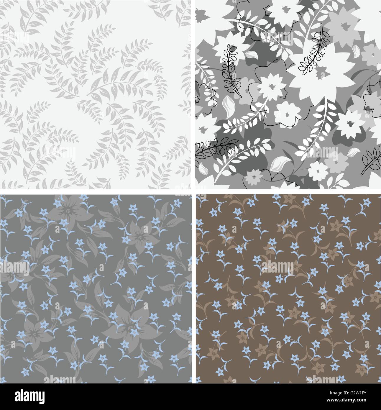 seamless flowers pattern Stock Vector Image & Art - Alamy