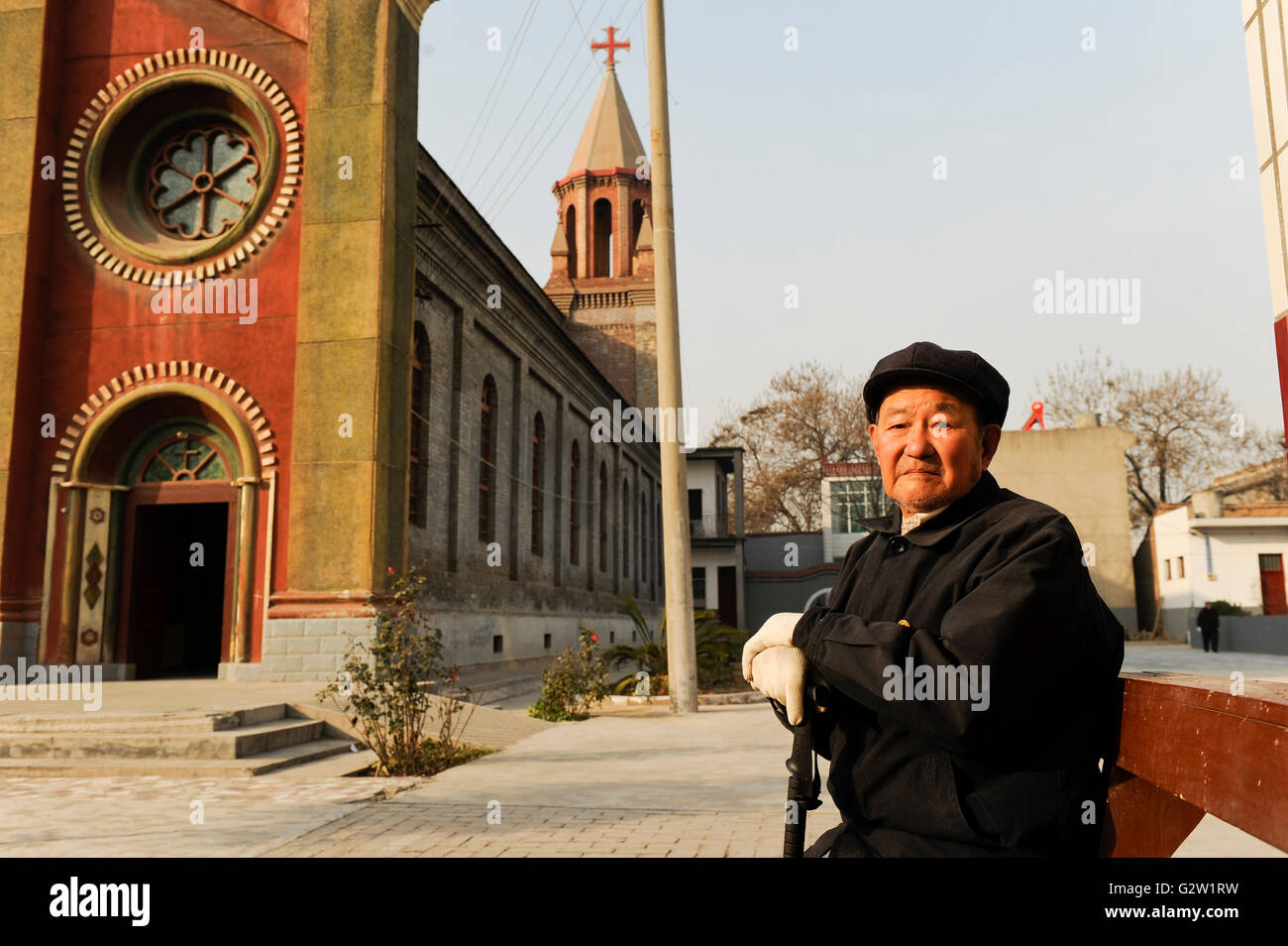 CHINA Province Shaanxi catholic church in Sanyuan / CHINA Provinz Shaanxi , katholische Kirche in Sanyuan Stock Photo
