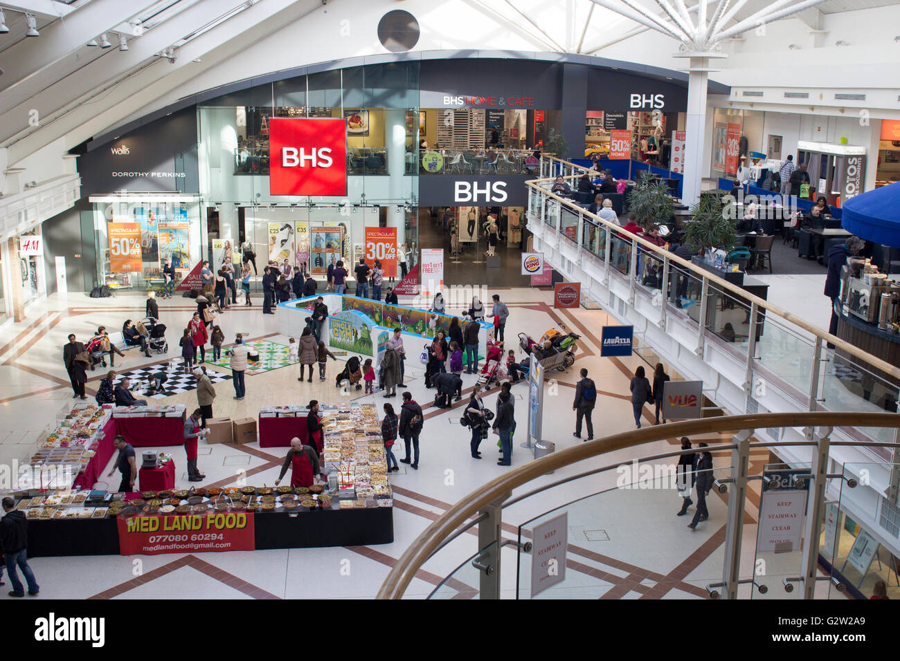BHS sale in shopping center Cambridge Stock Photo Alamy