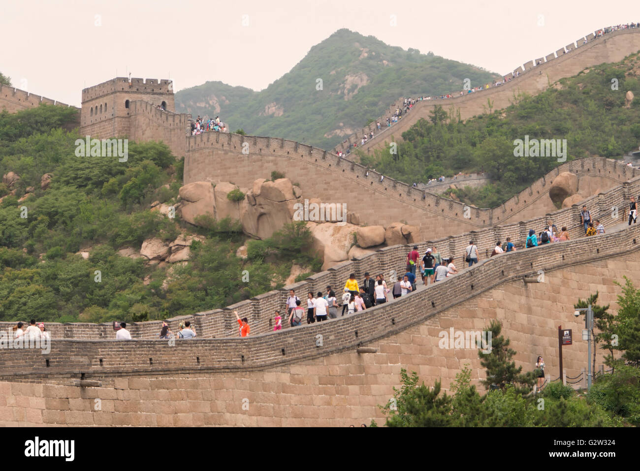 Great Wall of China at Badaling, China Stock Photo