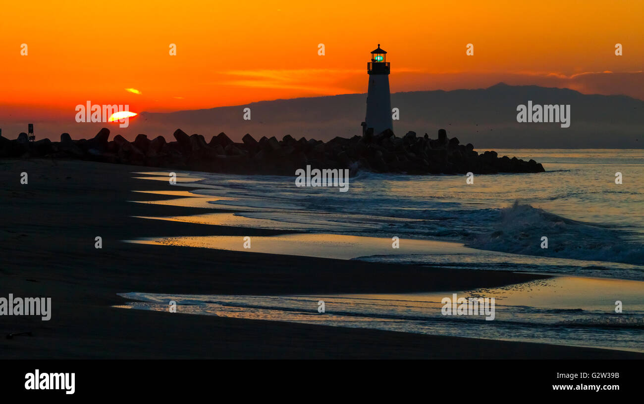 Santa Cruz Walton Lighthouse in the morning Stock Photo