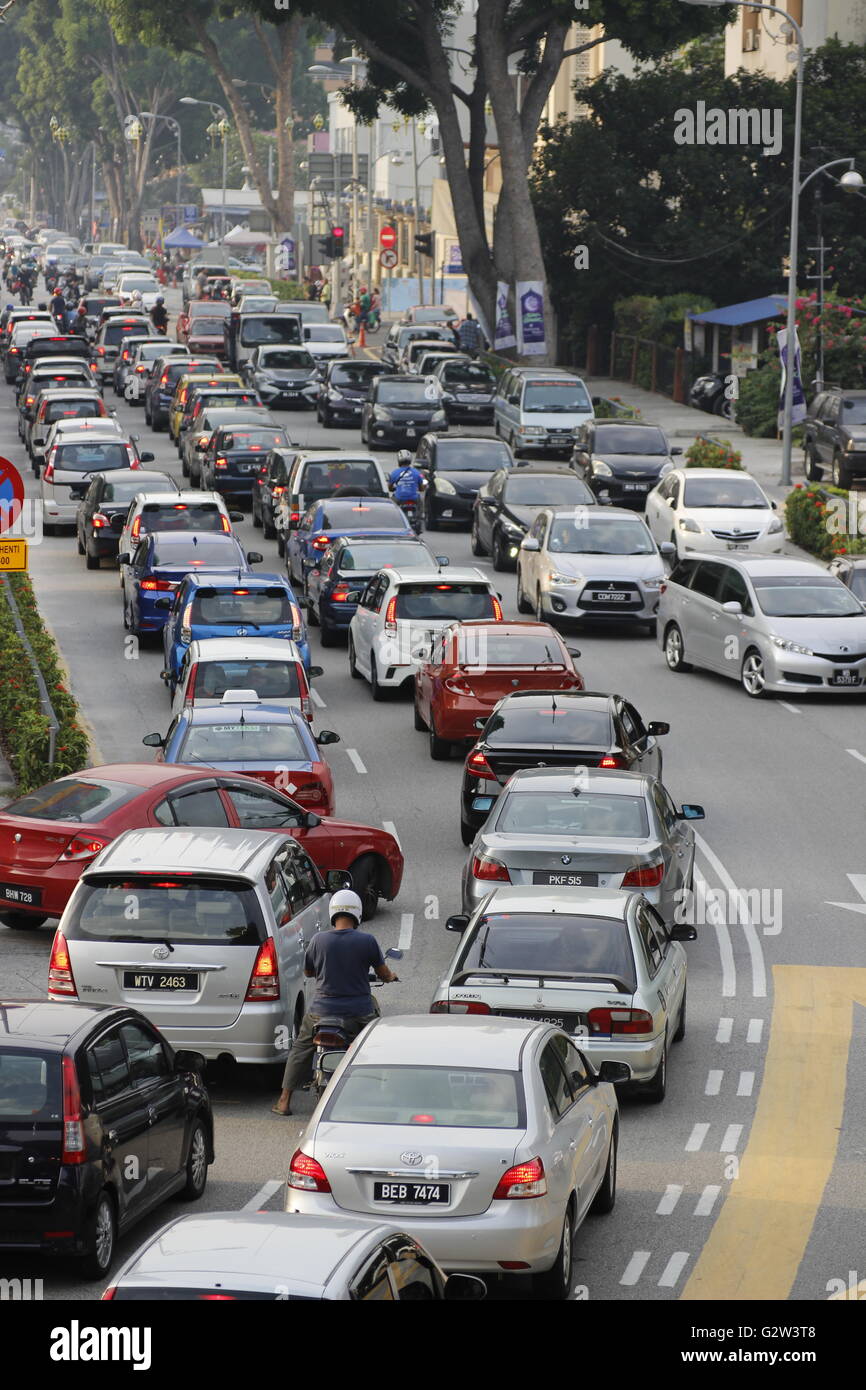 traffic jam in  Kuala Lumpur, Malaysia Stock Photo