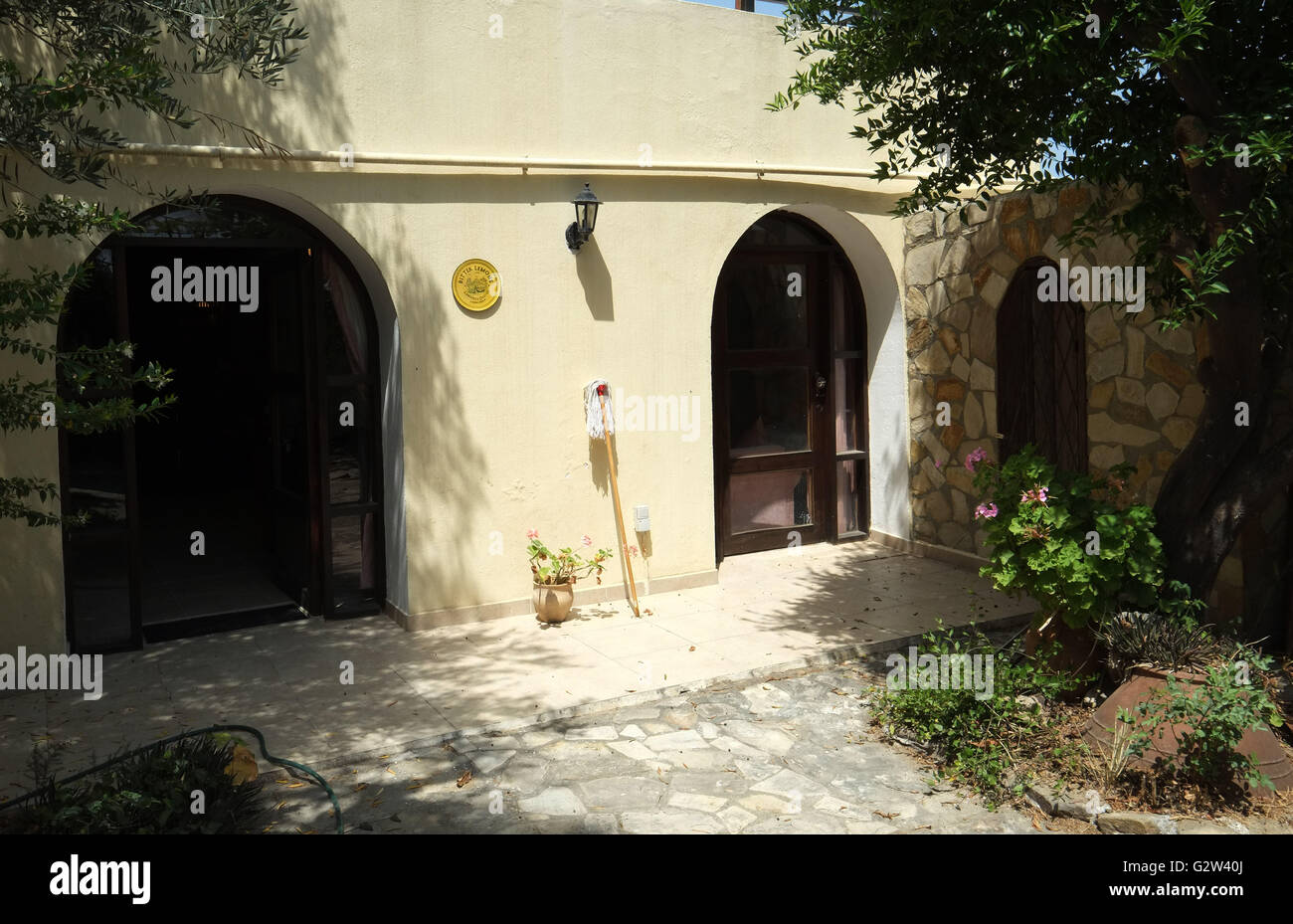 02/06/2016., Back garden of Lawrence Durrell's house (Bitter Lemons Stock Photo 105043474 Alamy