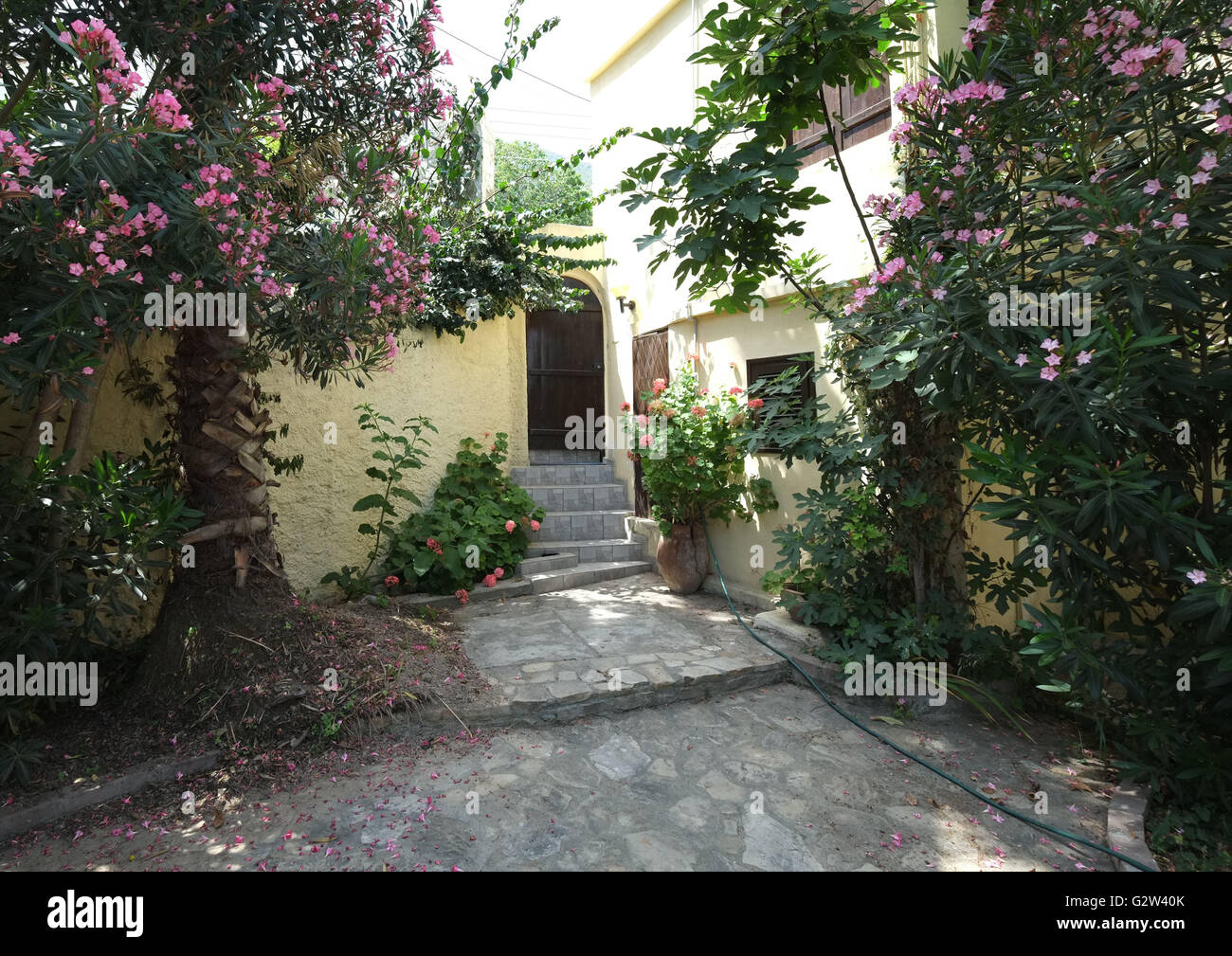 02/06/2016., Back garden of Lawrence Durrell's house (Bitter Lemons Stock Photo 105043475 Alamy