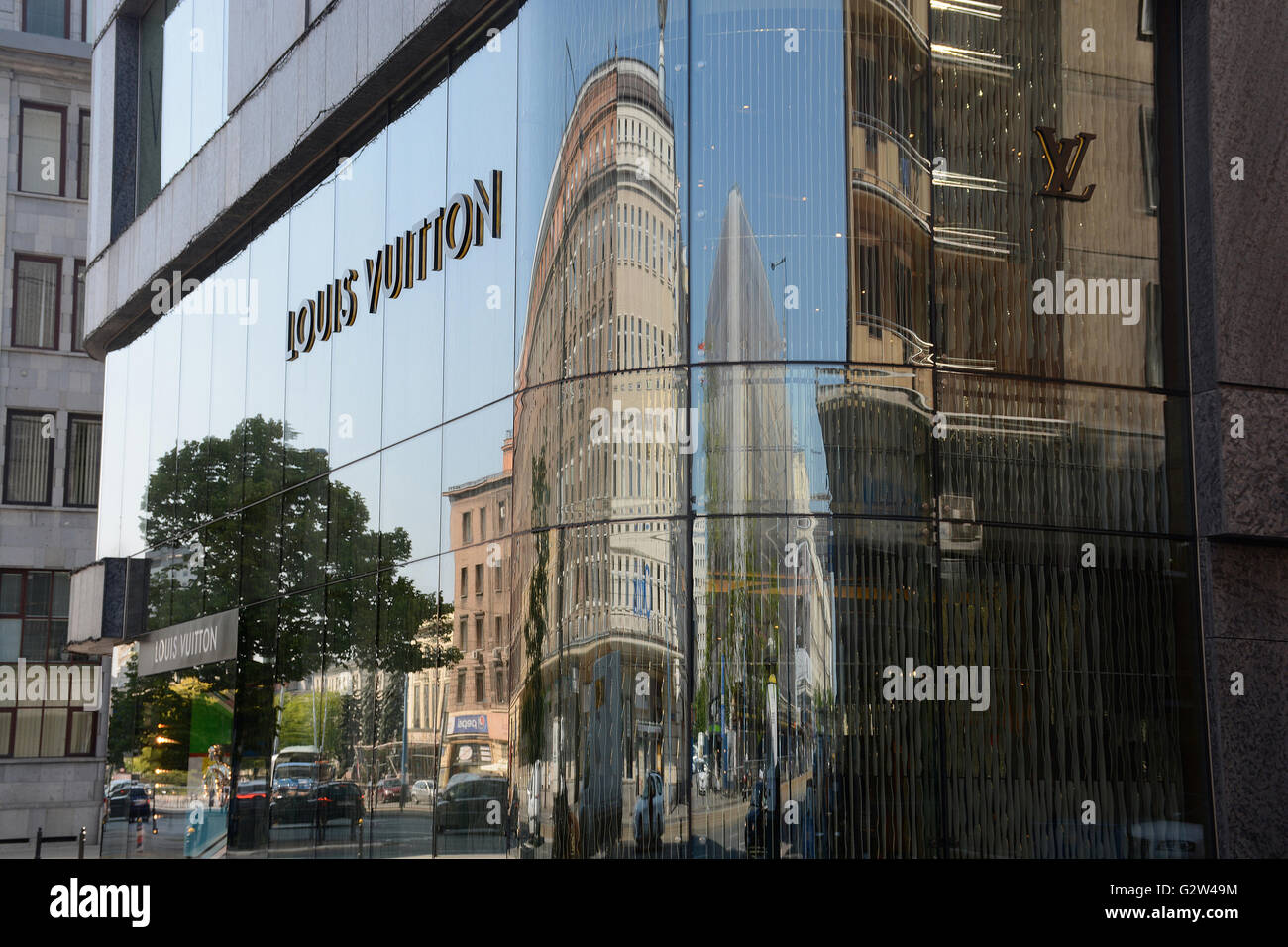 Louis Vuitton Boutique Warsaw Poland Stock Photo