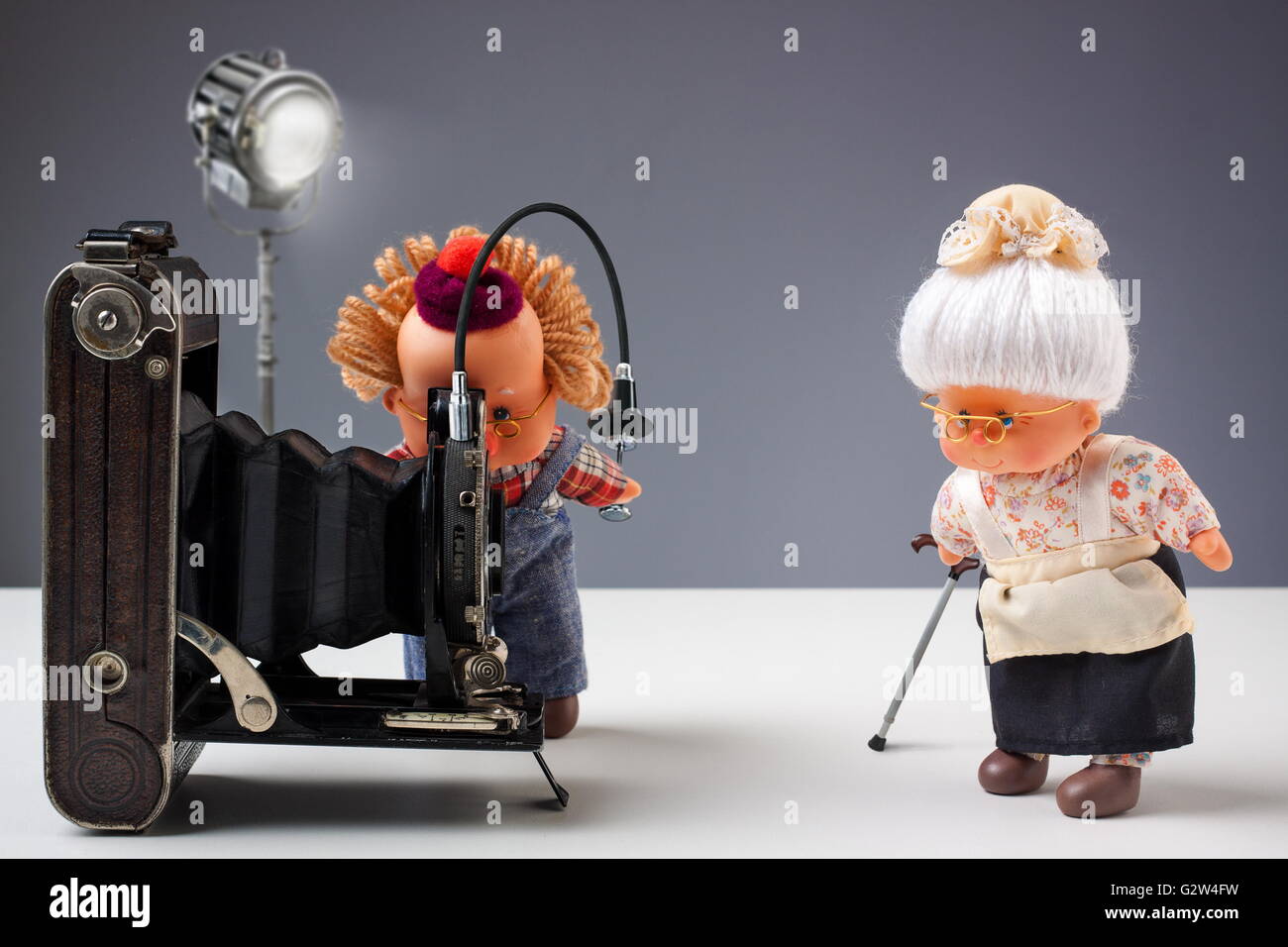old lady puppets