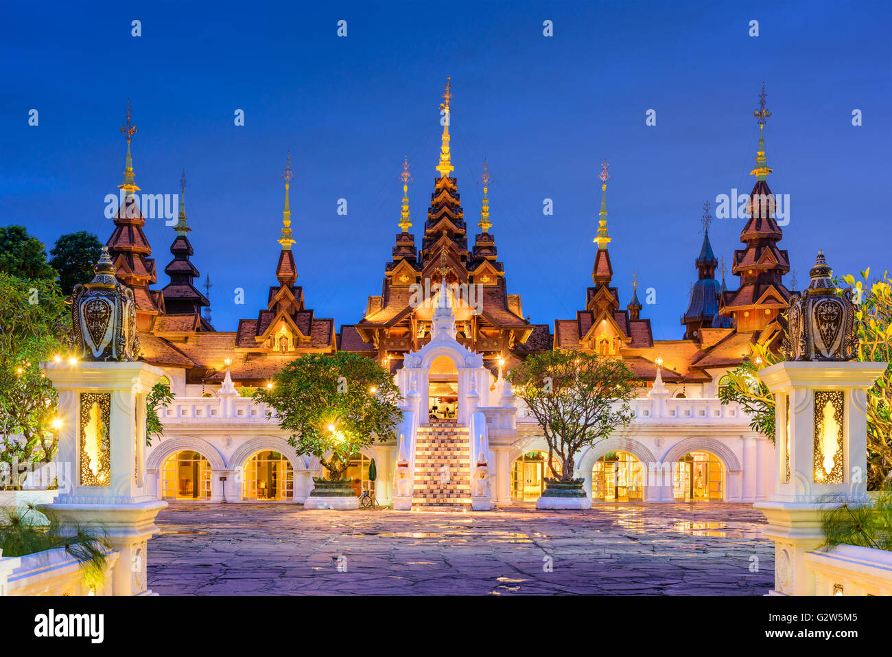 Chiang Mai, Thailand traditional hotel. Stock Photo