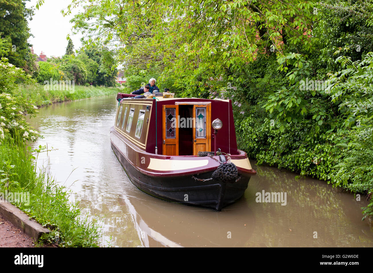 Narrowboat stratford canal Stock Photo