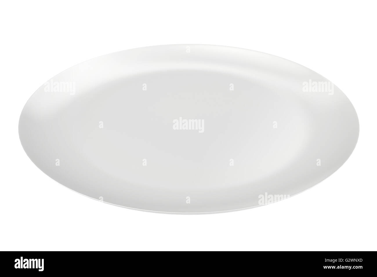 empty plate isolated on white background. 3d rendering Stock Photo - Alamy