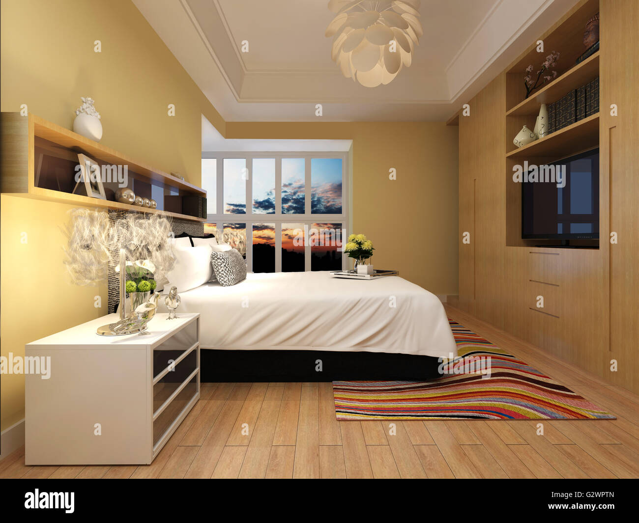 A closer look at Textile Art With 3D Elements For Bedroom Interior