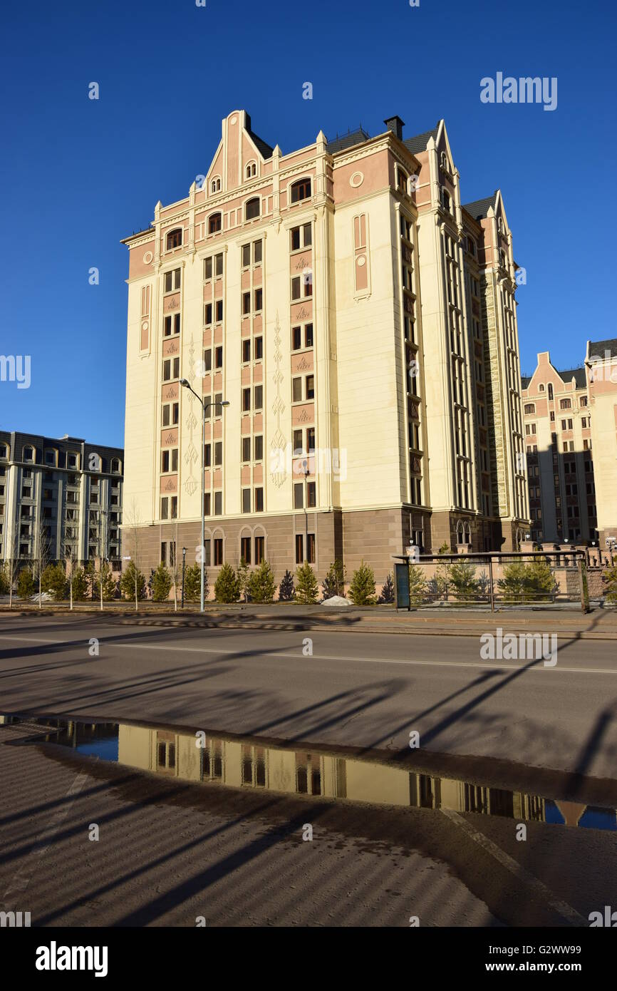 Modern residential building in Astana, new capital of Kazakhstan Stock ...