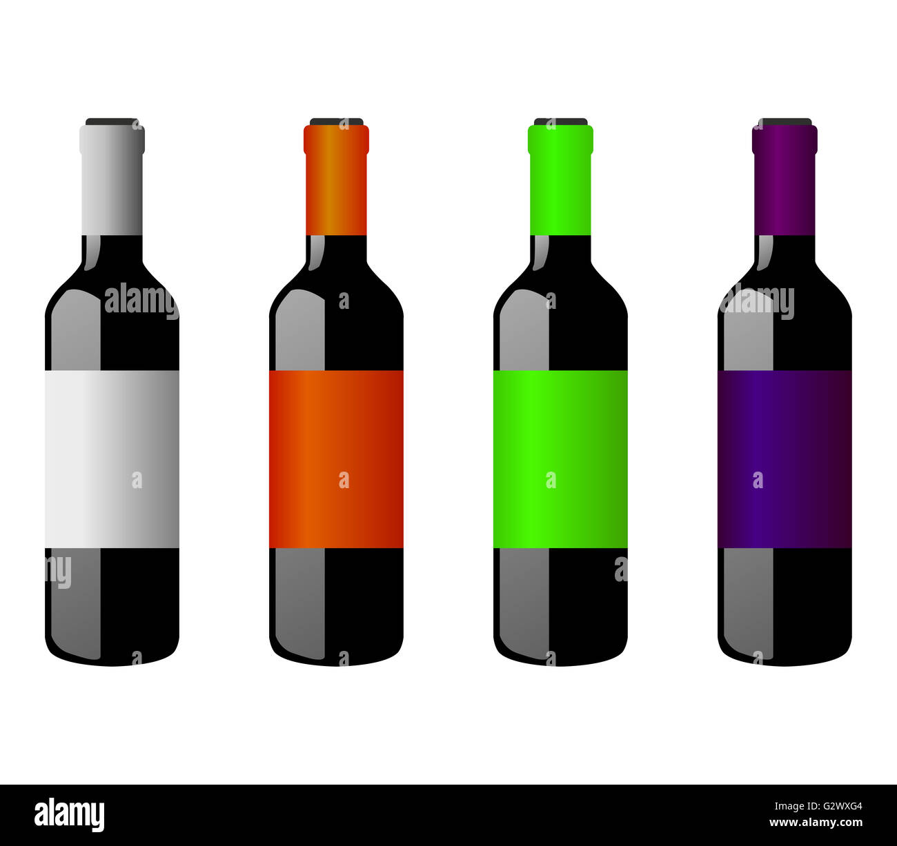bottles of wine Stock Photo