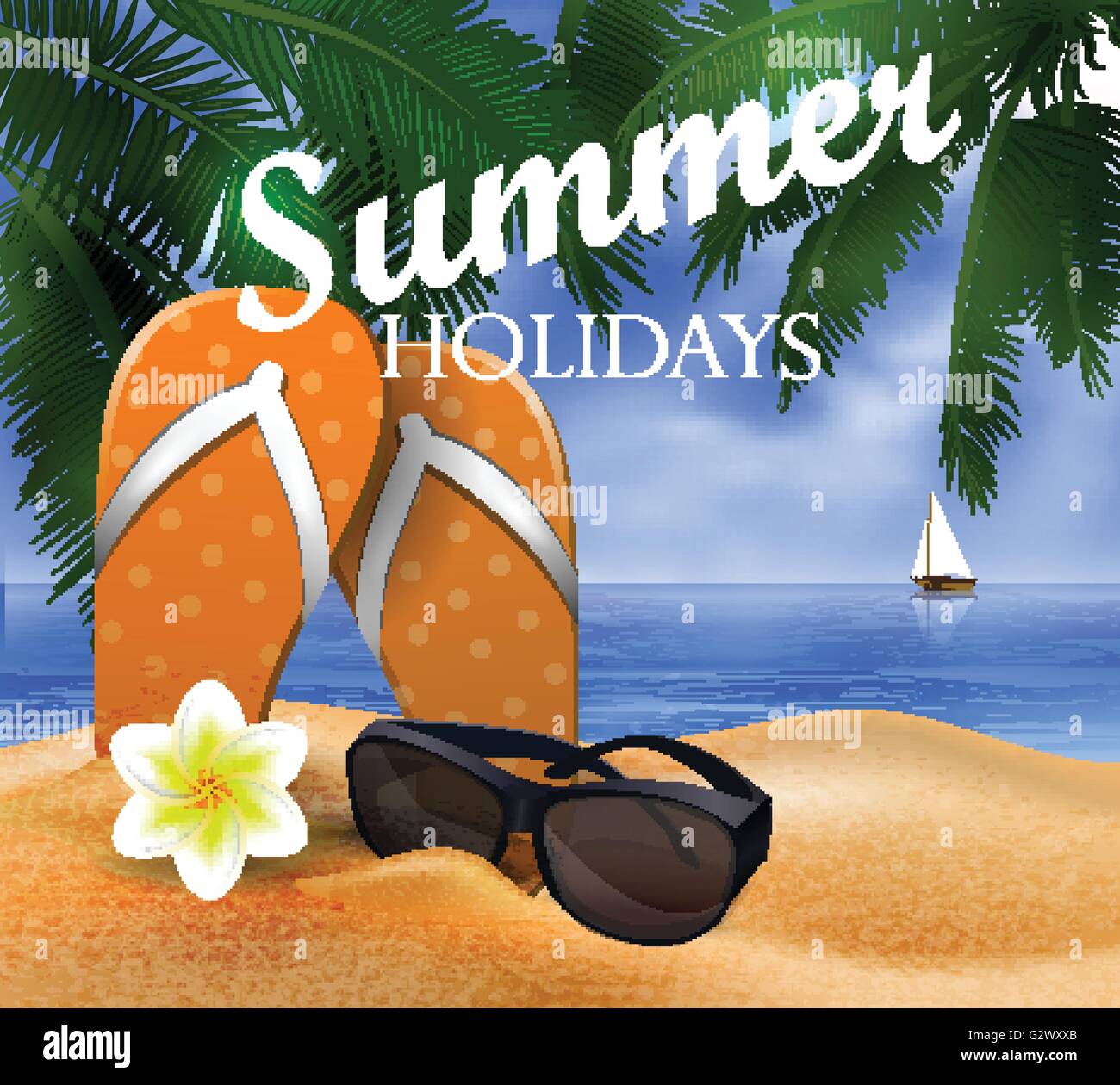 tropical vector background Stock Vector Image & Art - Alamy