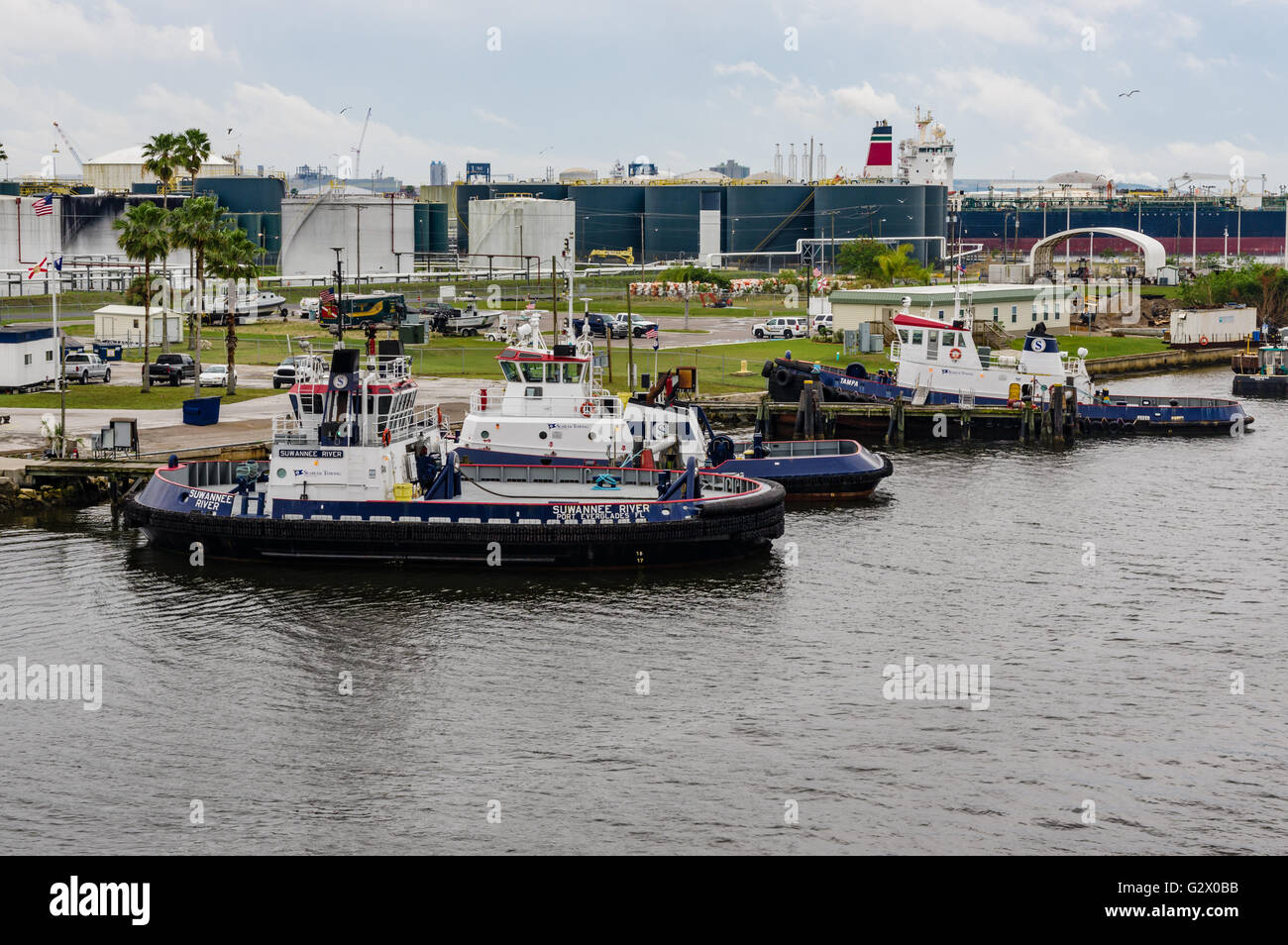 Tugboat Suwannee River docked at Port of Tampa Bay.  Tampa, Florida Stock Photo