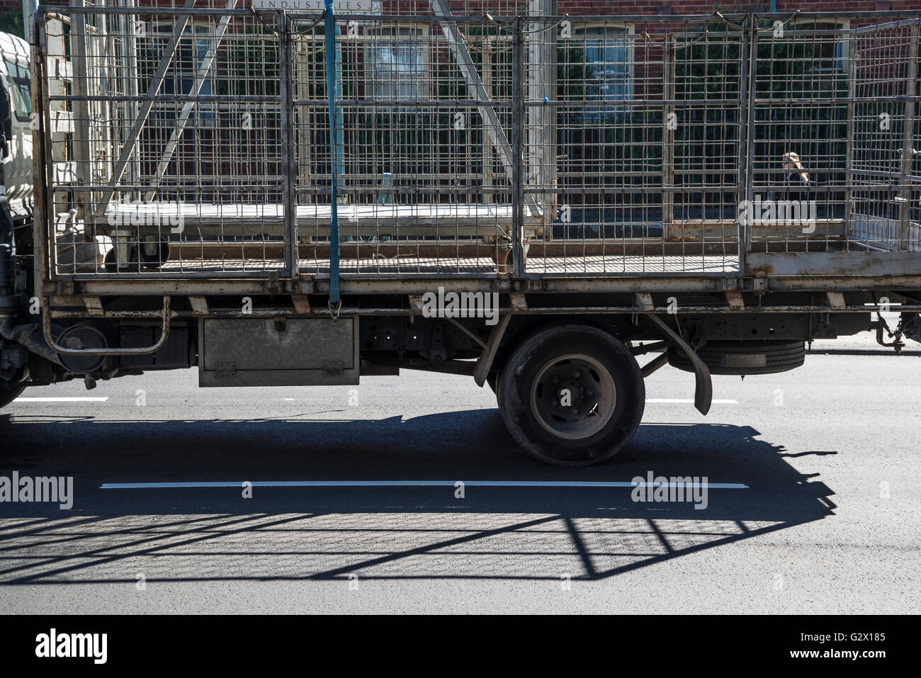 Empty builder's truck Stock Photo Alamy