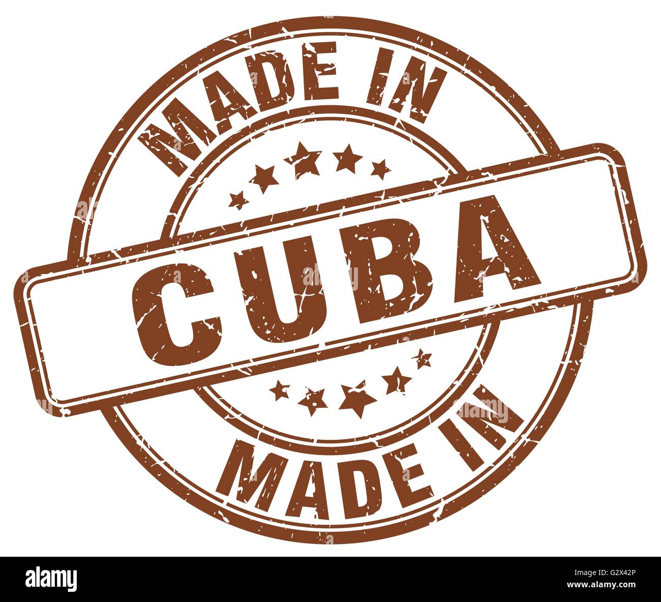 made in Cuba brown grunge round stamp Stock Vector Image & Art - Alamy