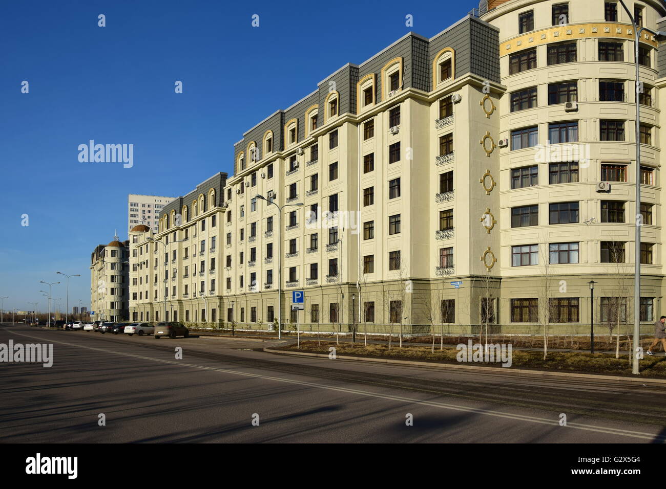 Modern residential building in Astana, new capital of Kazakhstan Stock ...