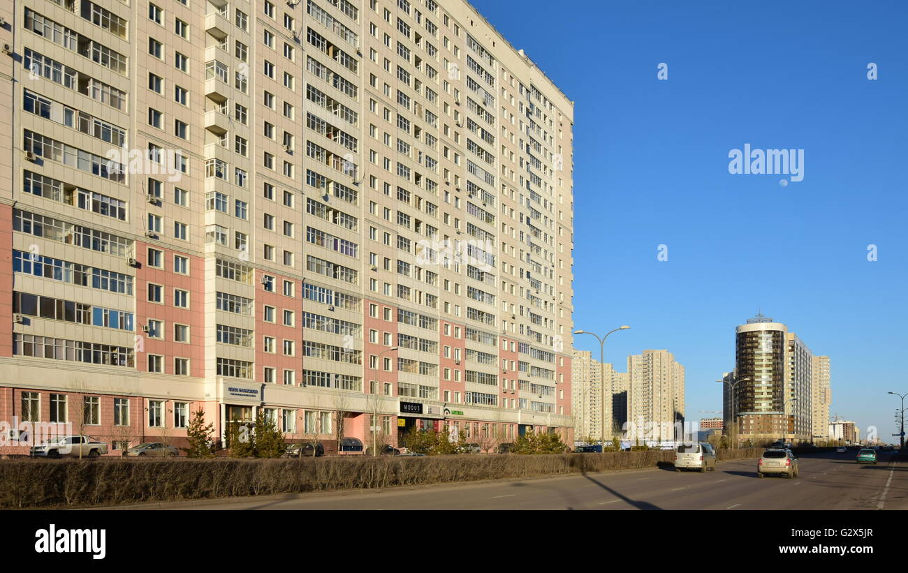 Modern residential building in Astana, new capital of Kazakhstan Stock ...